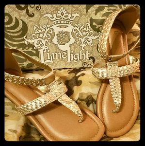 Gold Sandals by Limelight